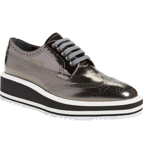 prada winged oxford womens|prada women's oxford shoes.